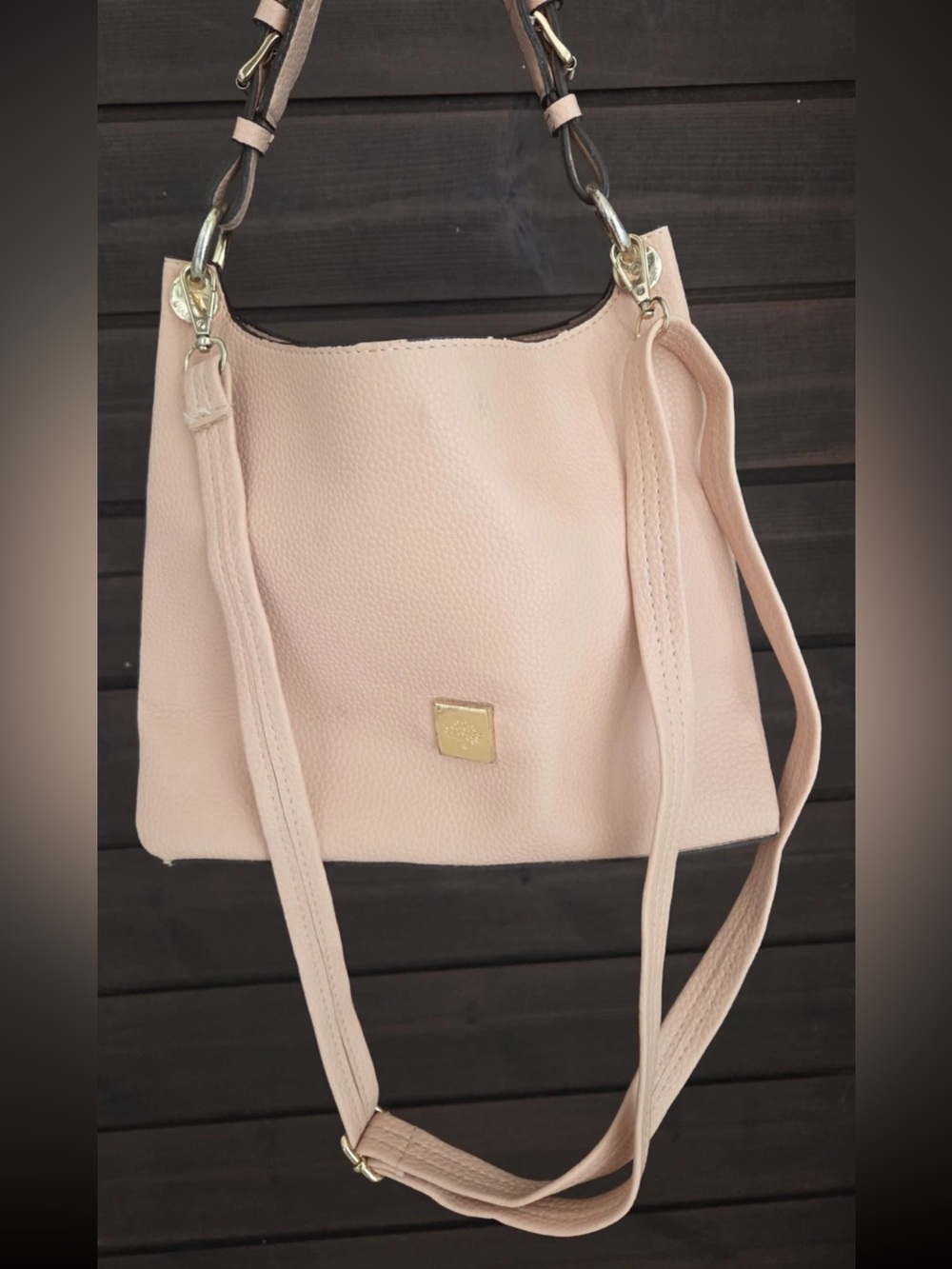 Mulberry Blush Pink Pebbled Leather Shoulder Bag